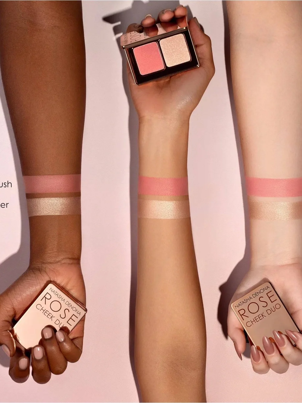 NATASHA DENONA ROSE Cream Cheek Blush Highlighter Duo Compact Palette